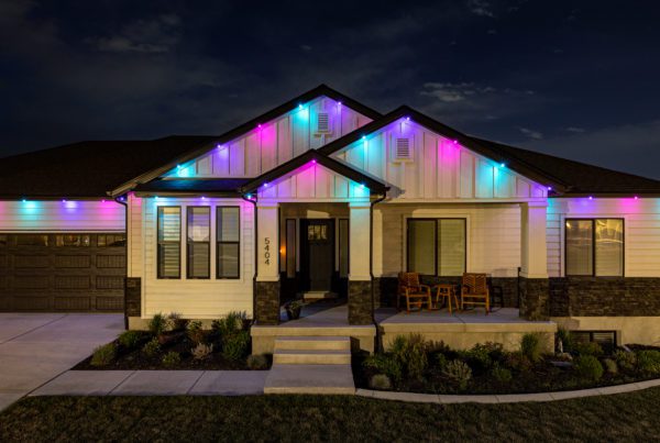 Ideas for Your Trimlight Outdoor Lighting: Blue, Pink and Purble